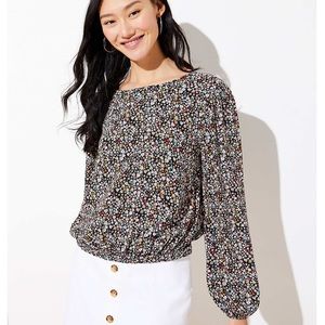 LOFT Garden Wrap Back Blouse | NWT | M